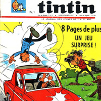 La Vespa 400 en couverture du Journal de Tintin n°887