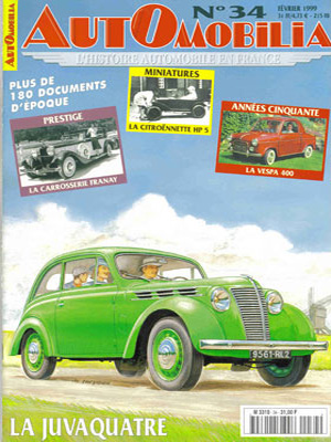 Ancien magazine Automobilia la Vespa 400